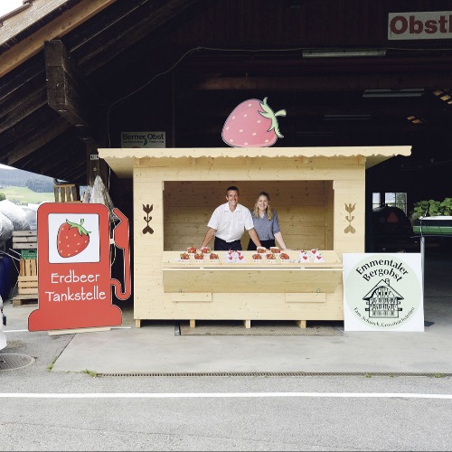 Eine Tankstelle für Erdbeeren