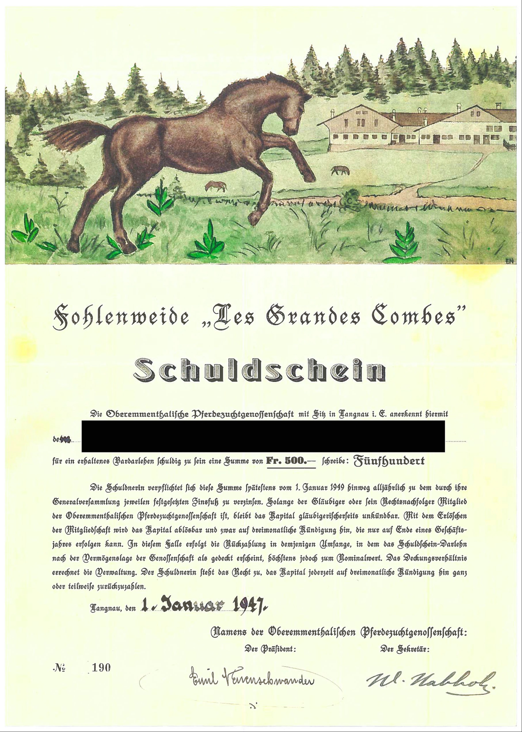 Schuldscheine von 1947 kündigen