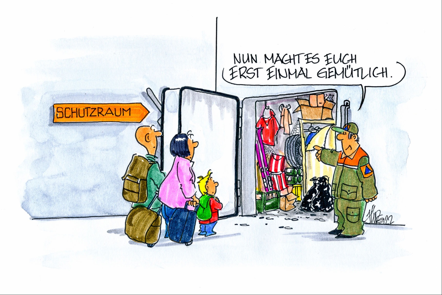 Schutzräume müssen innerhalb von fünf Tagen bezugsbereit sein