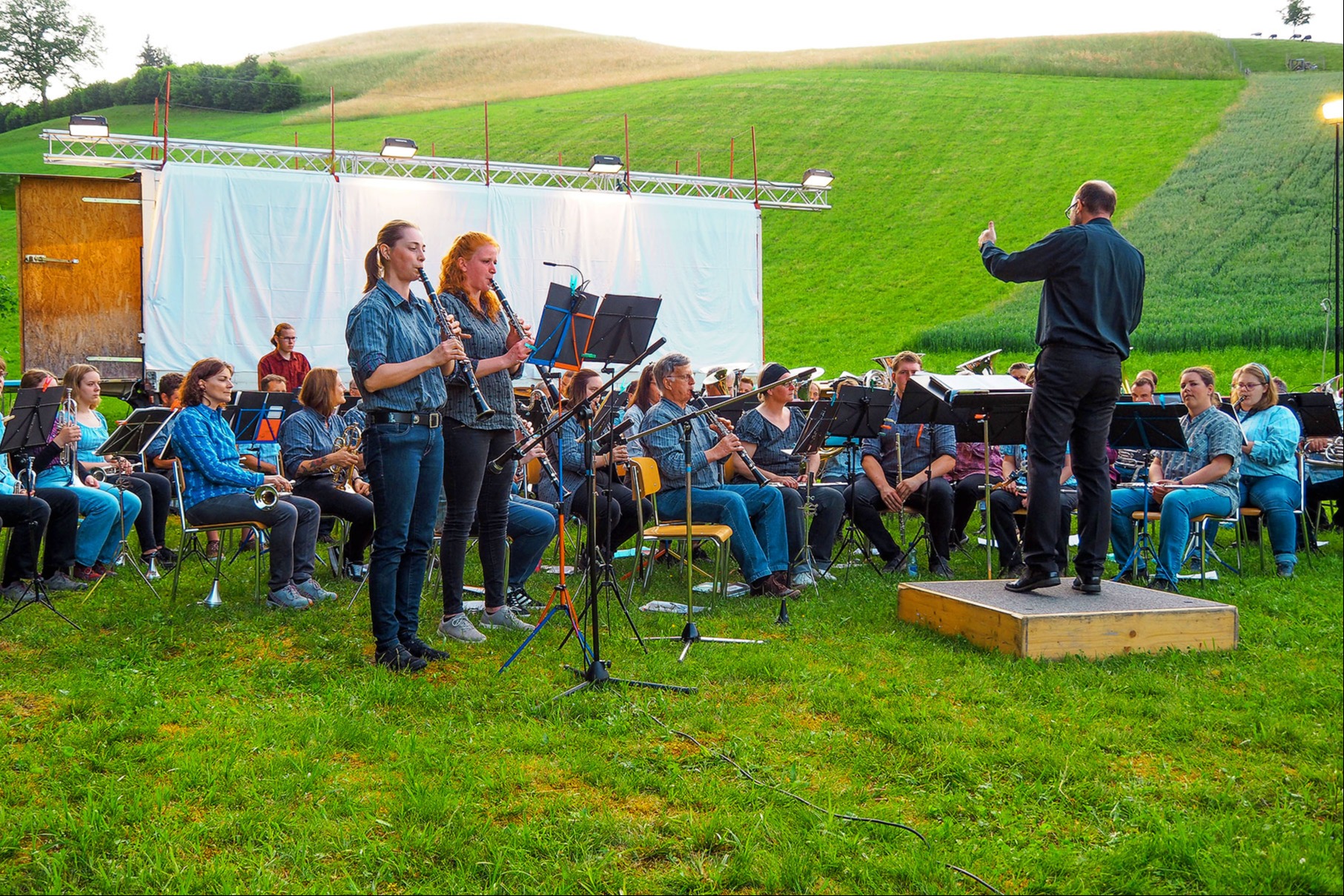 Die Musikgesellschaft spielte in idyllischer Umgebung