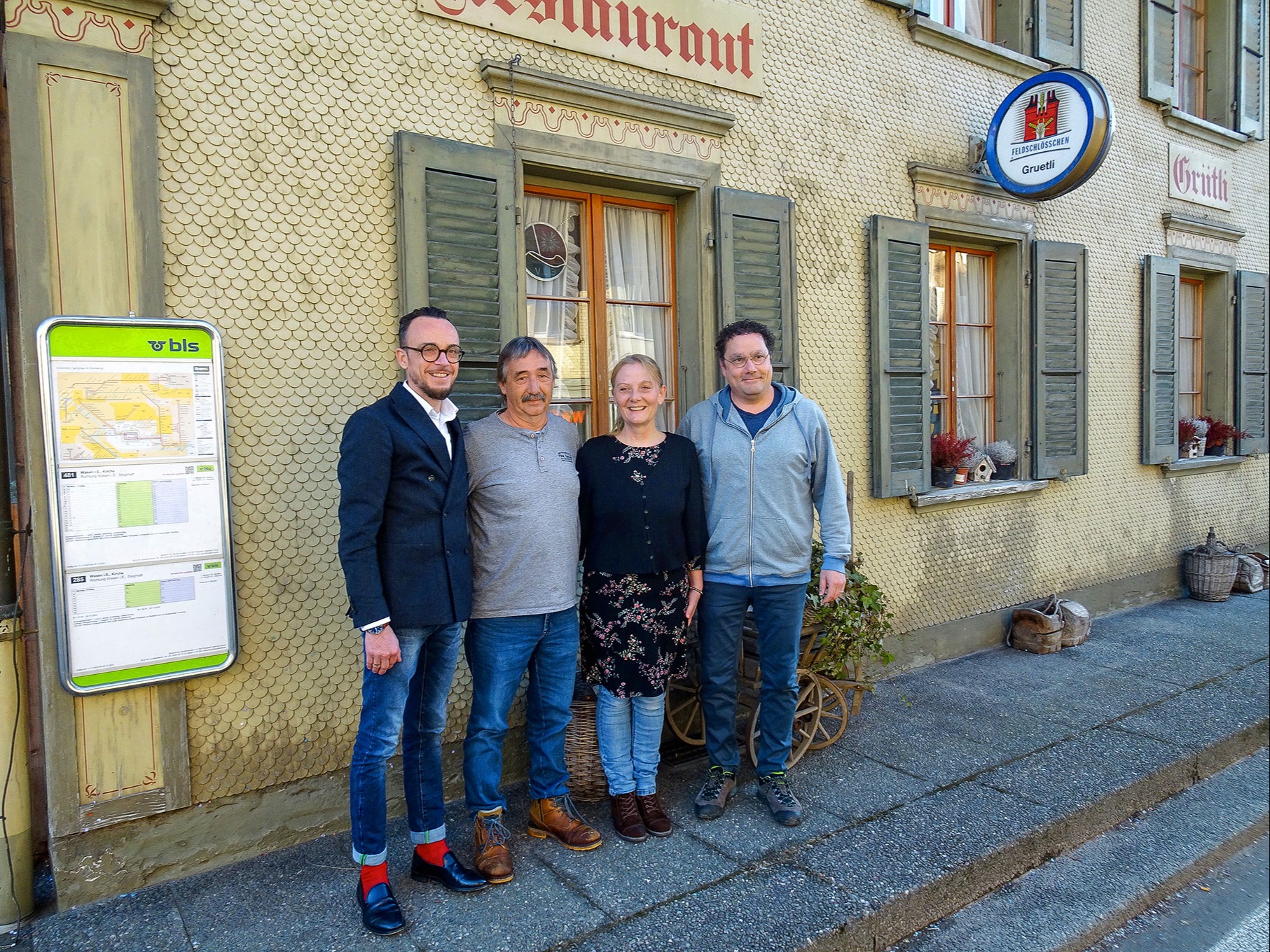 Die frohe Kunde von der geglückten  Rettung einer Dorfbeiz