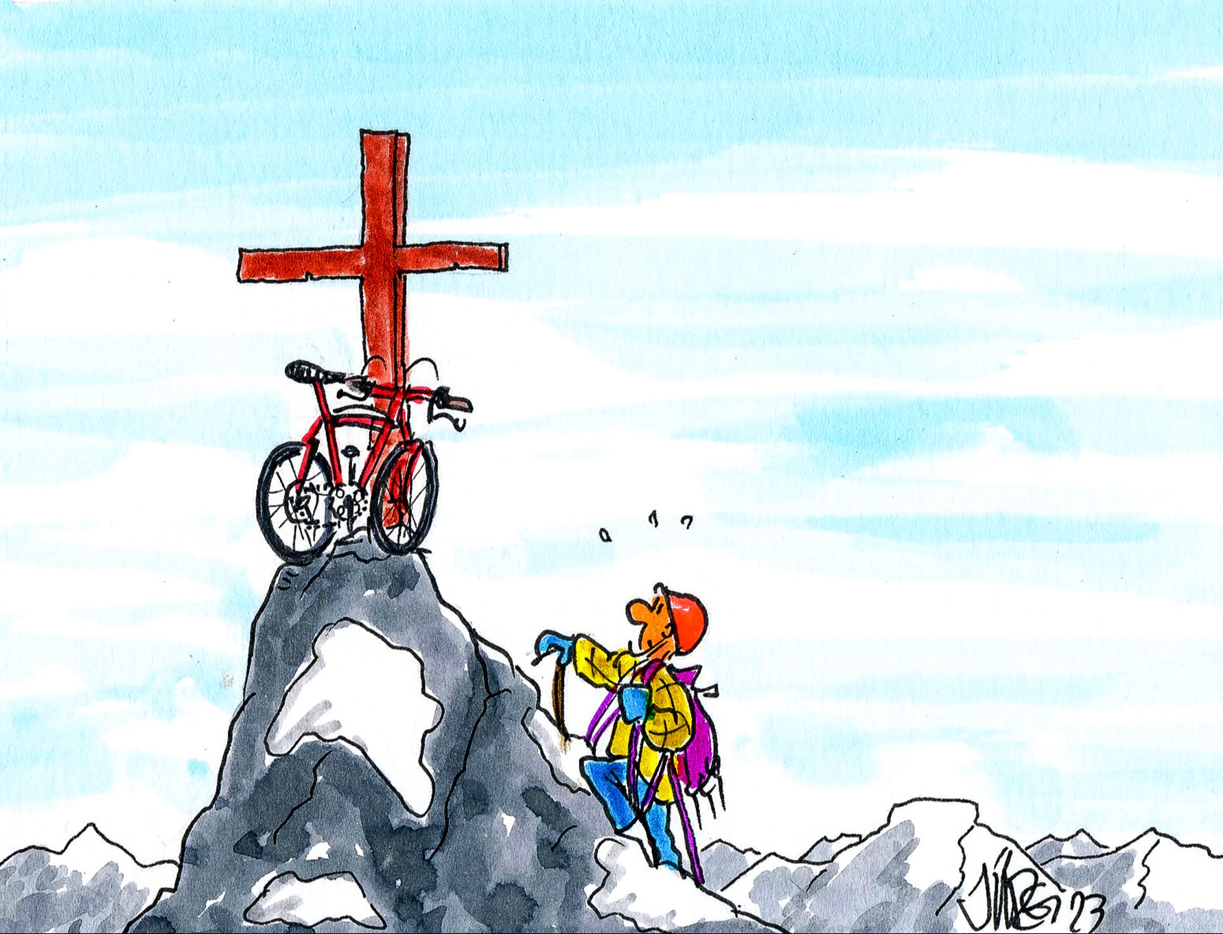 Wie kommen Mountainbiker und  Wanderer aneinander vorbei?