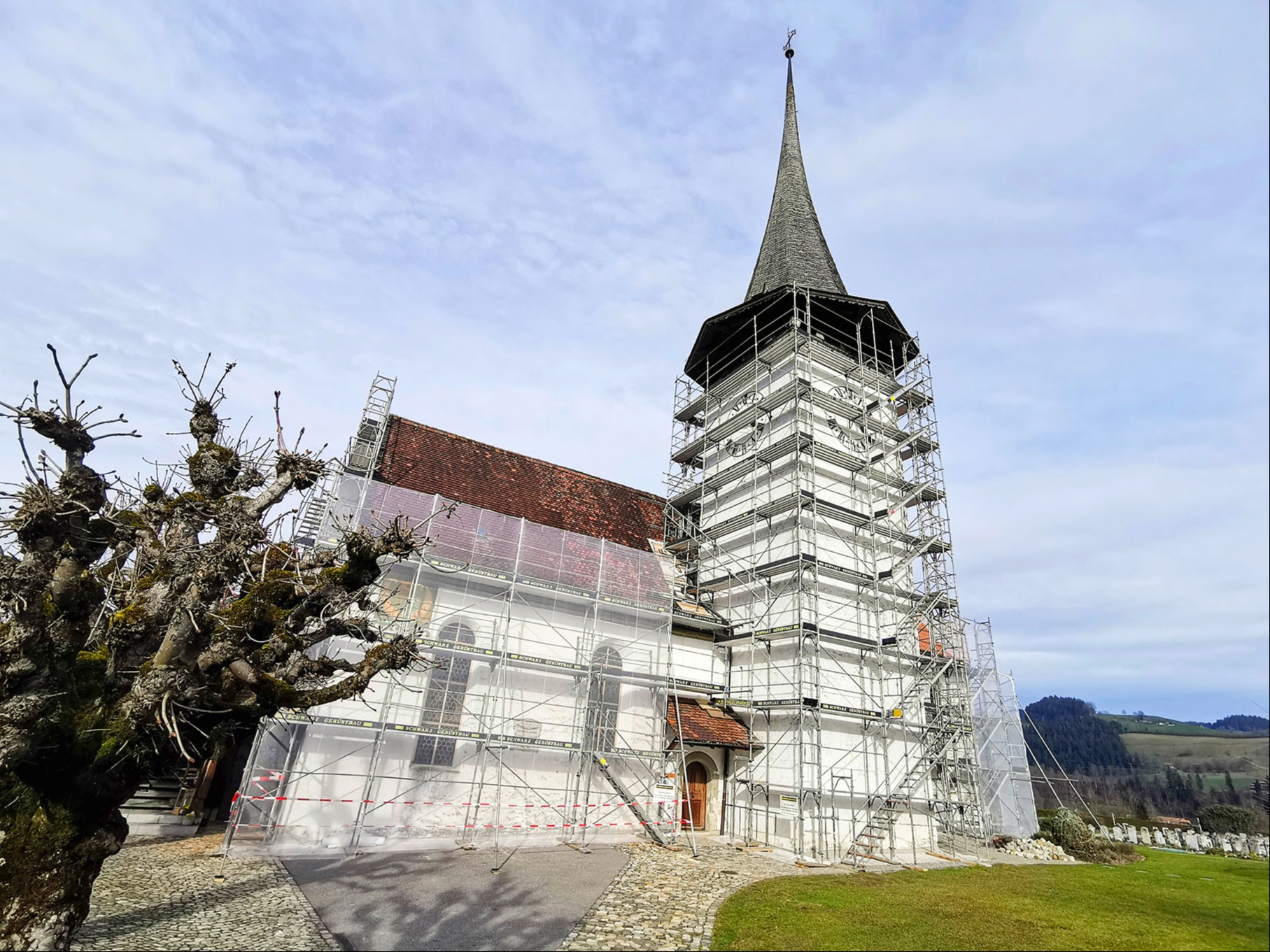 Ein neuer Verputz für die Kirche
