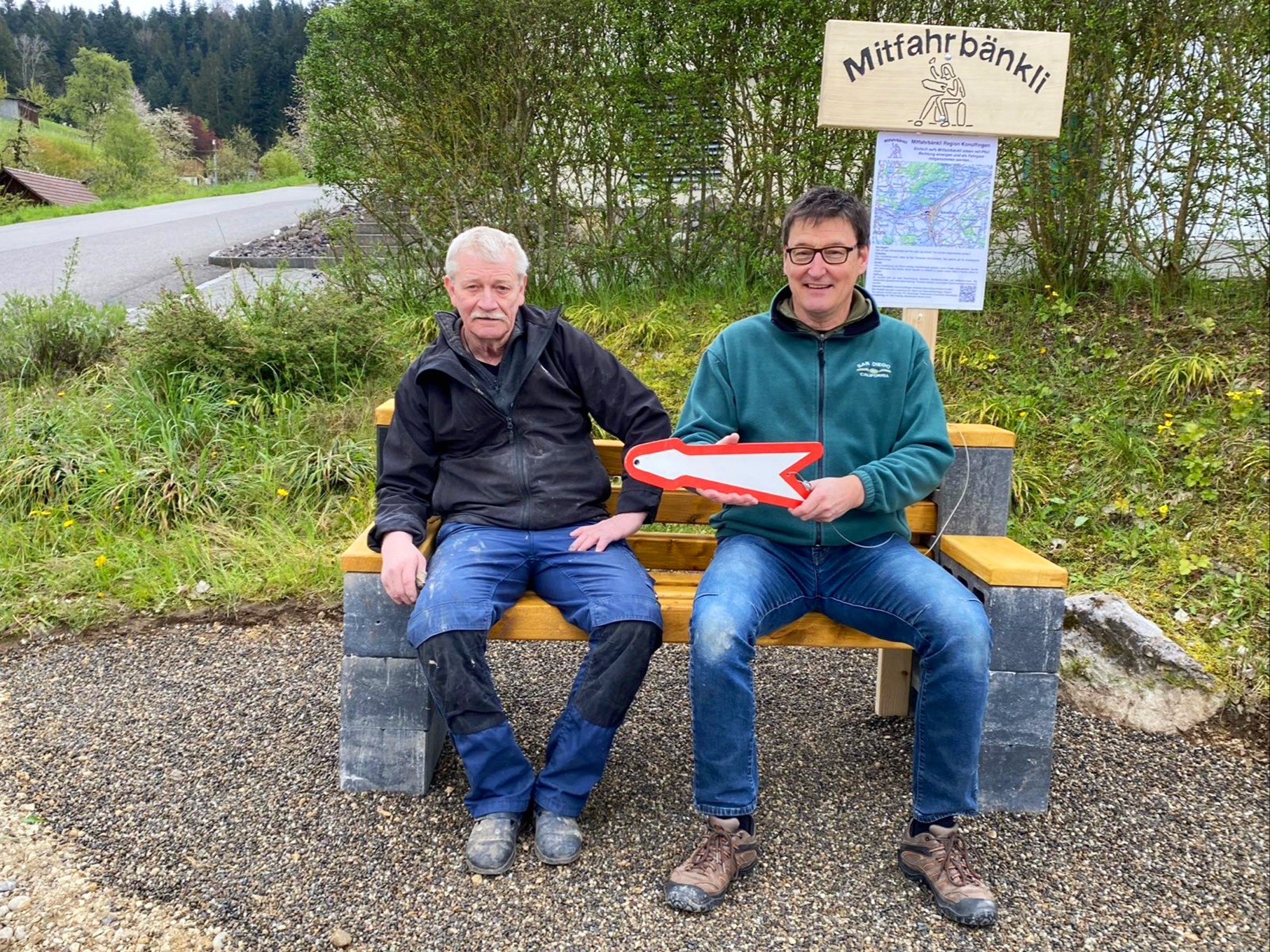Wer auf das Mitfahrbänkli sitzt, will mitgenommen werden