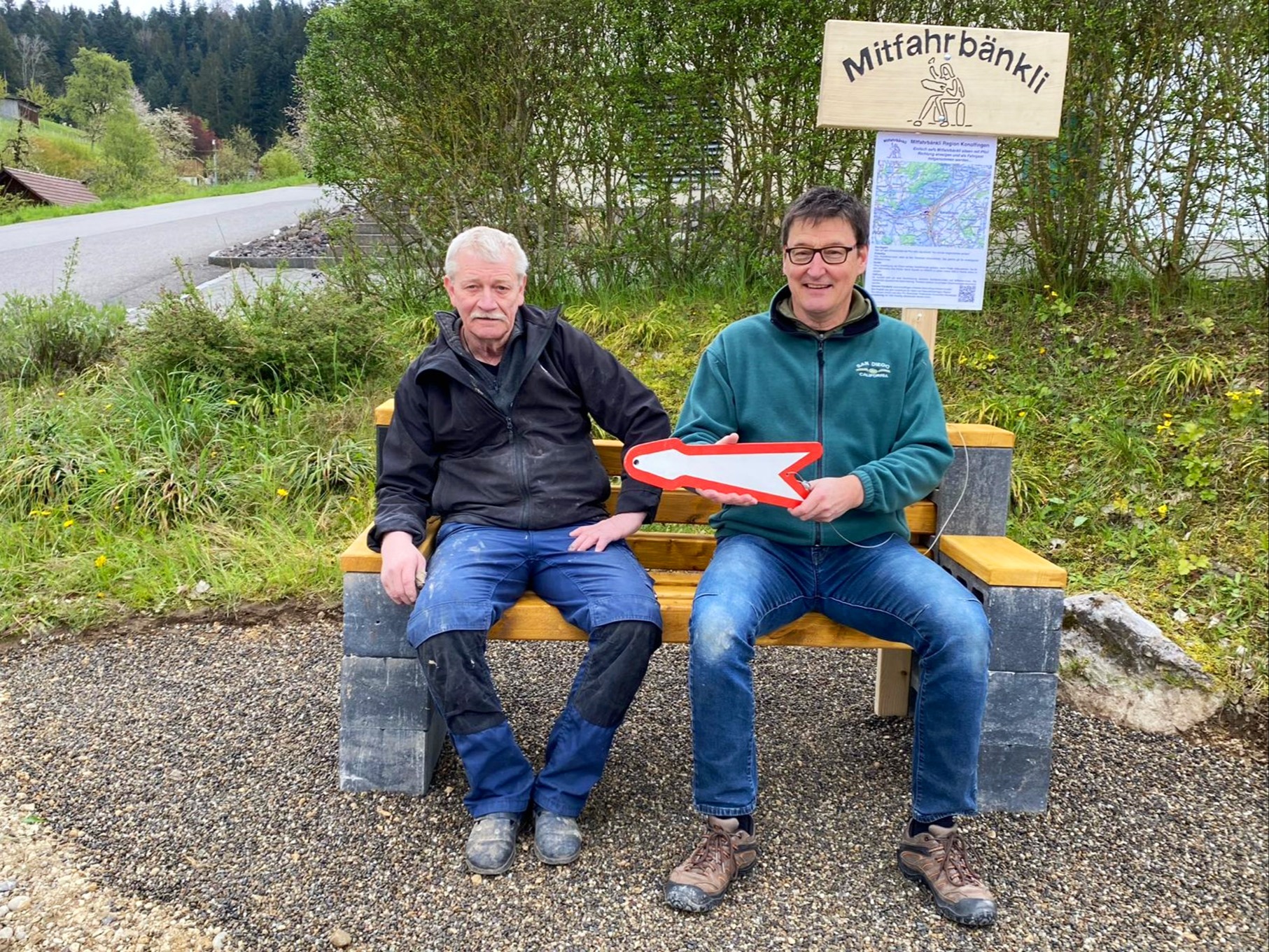 Wer auf das Mitfahrbänkli sitzt, will mitgenommen werden