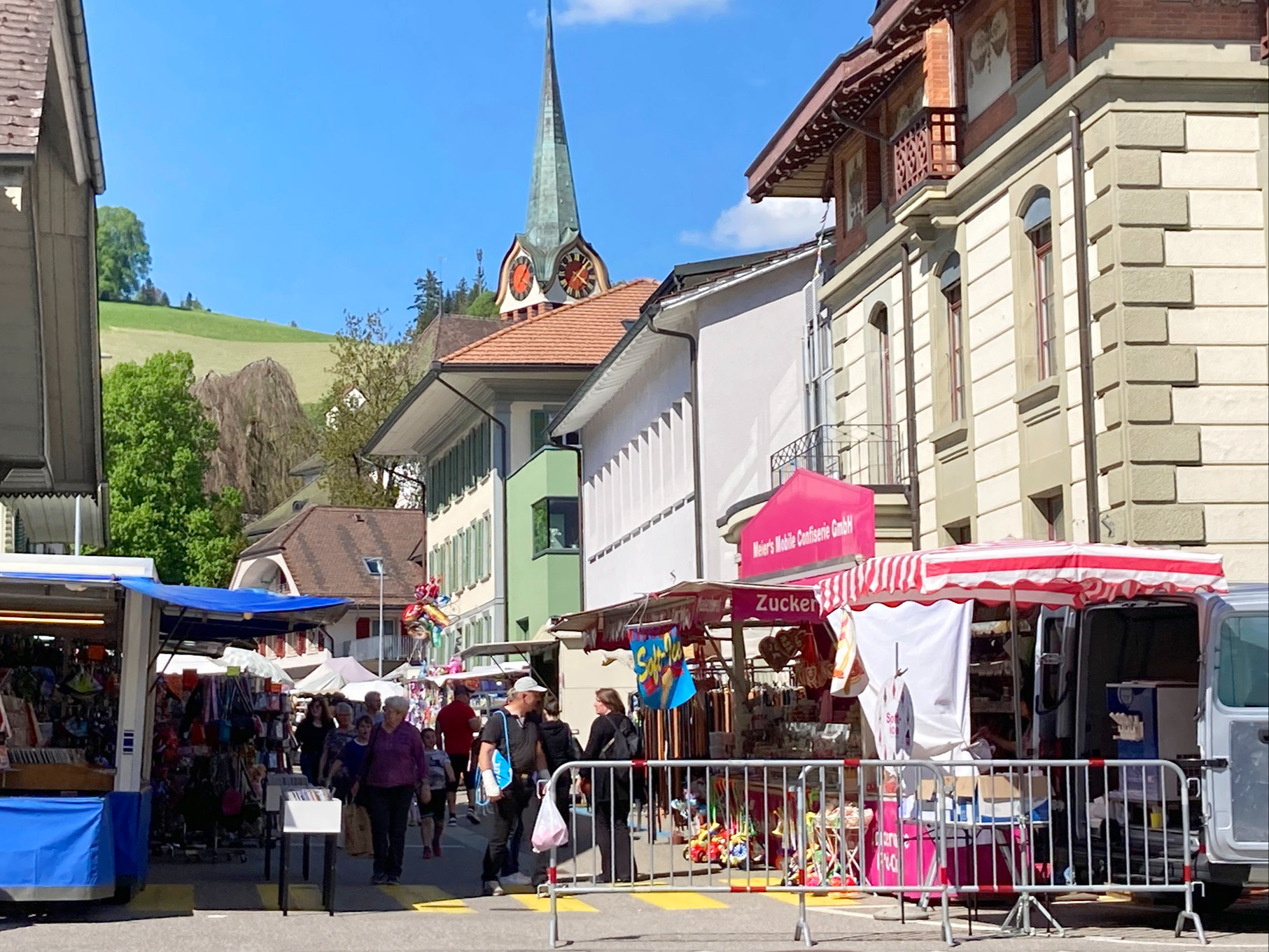 Der Märit startet neu im oberen Bereich der Marktstrasse