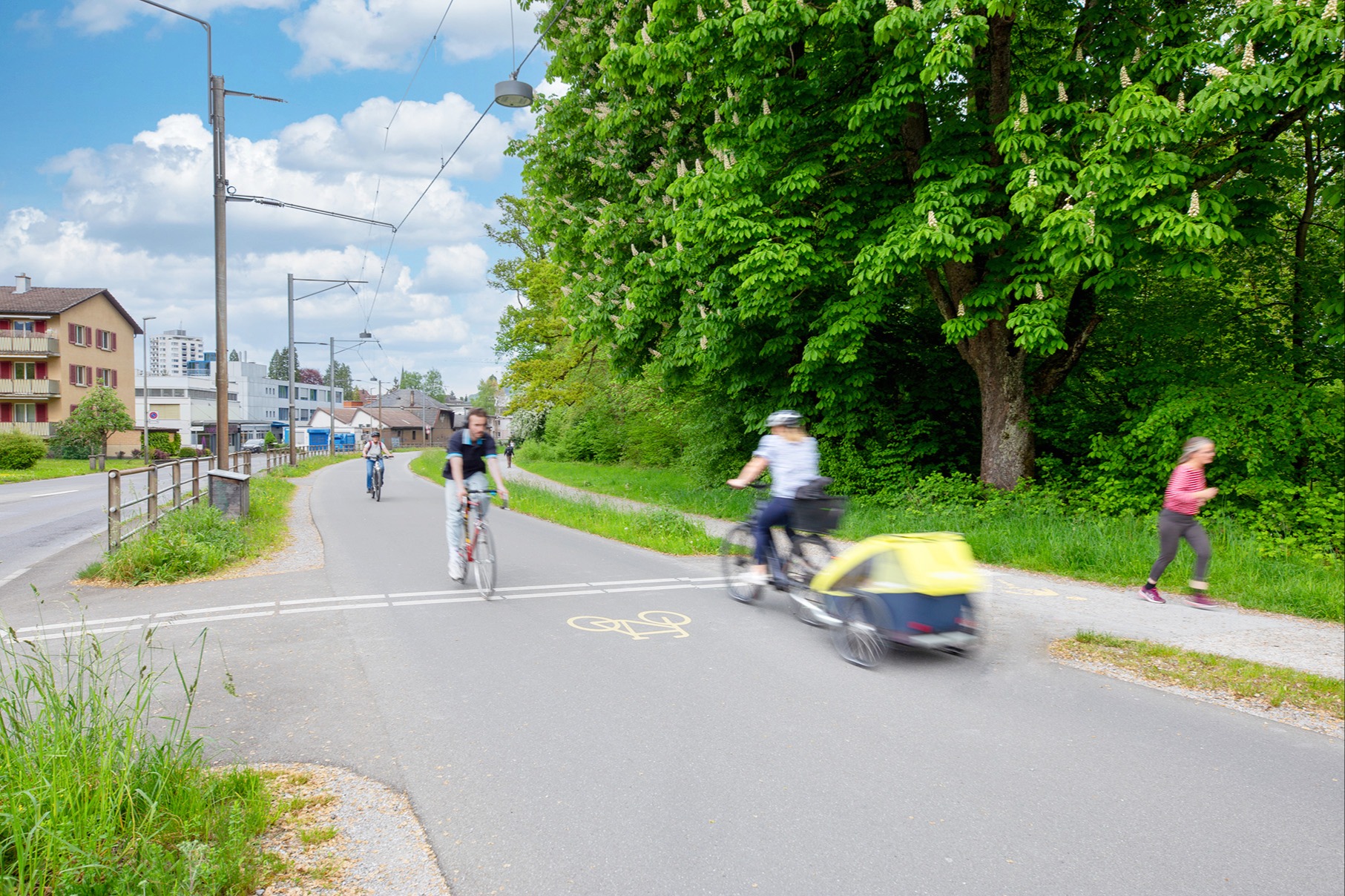 Einsatz für Velos und Fussgänger