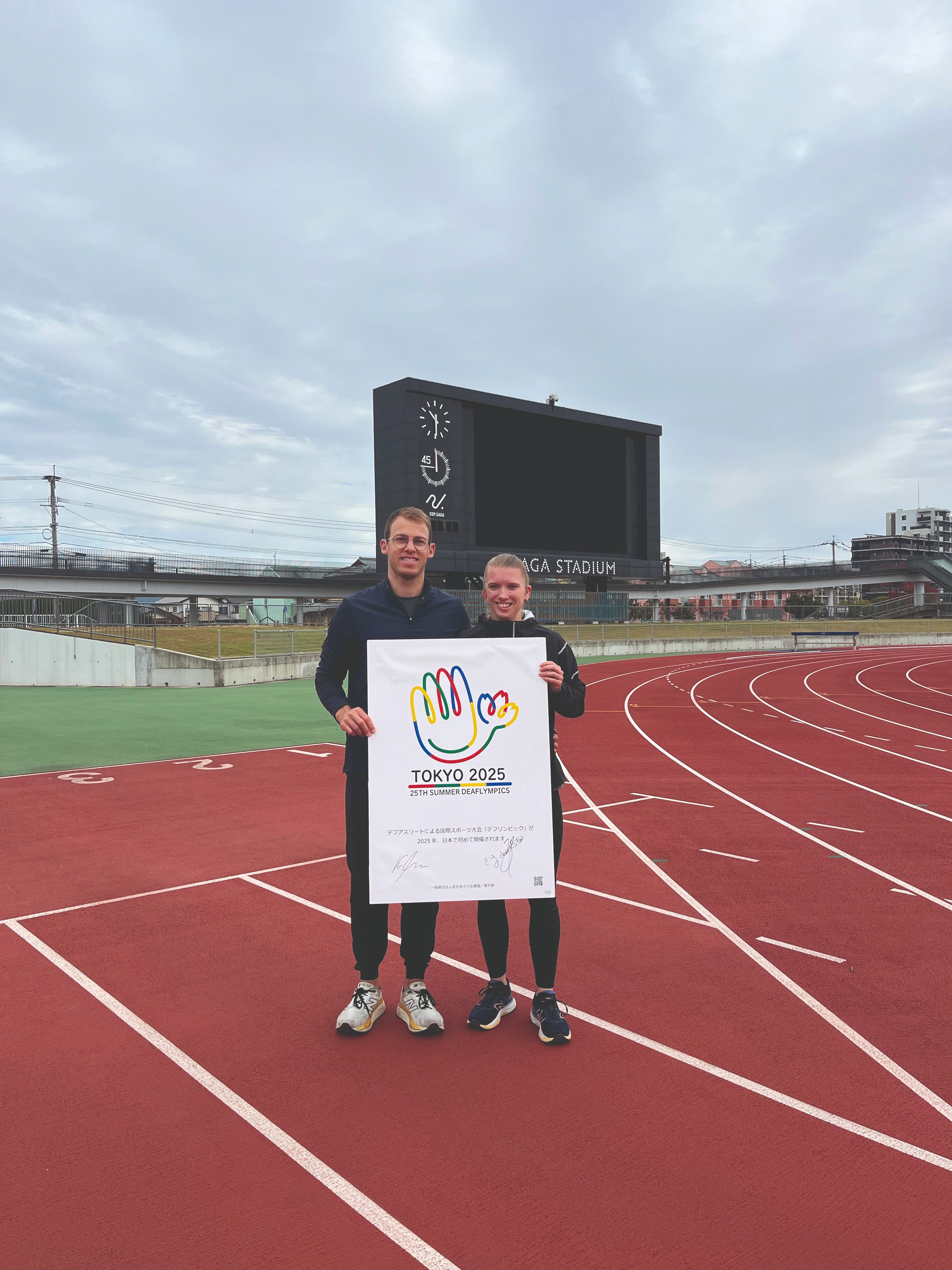 Gehörloses Paar lebt für den Sprint