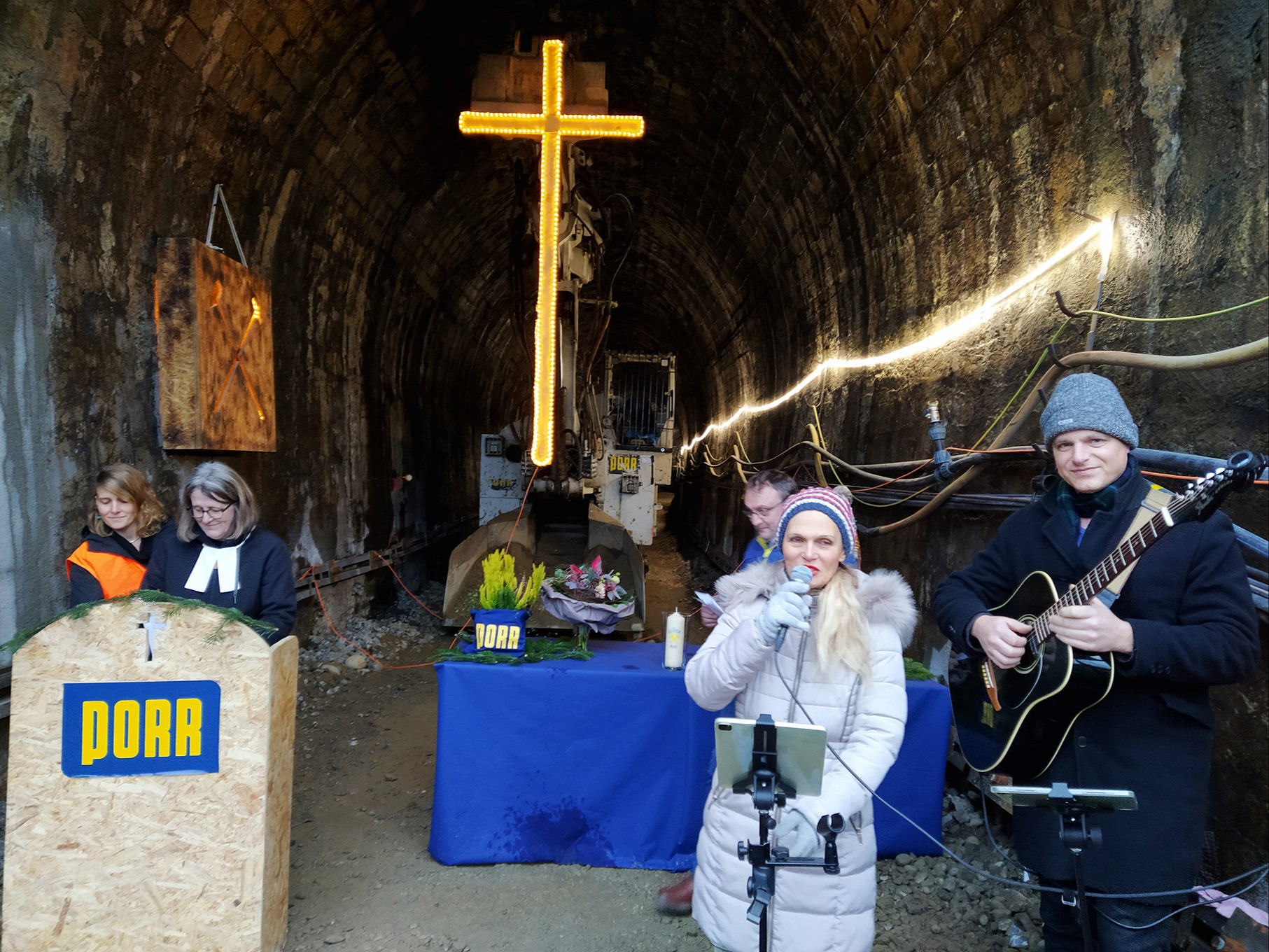 Tunnelbauer feierten die heilige Barbara