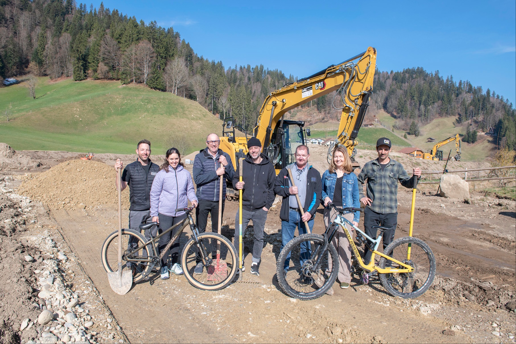 Spatenstich für dem Natur Bike Park